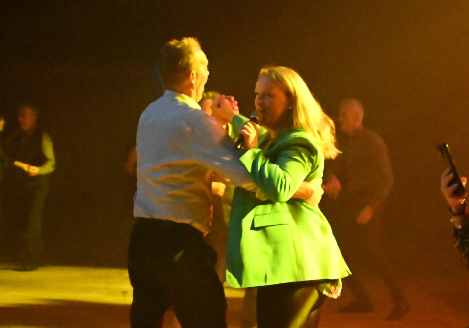 Tor Ivar Kirkeland svingte seg med Anne Nørdsti under Dansegallaen.