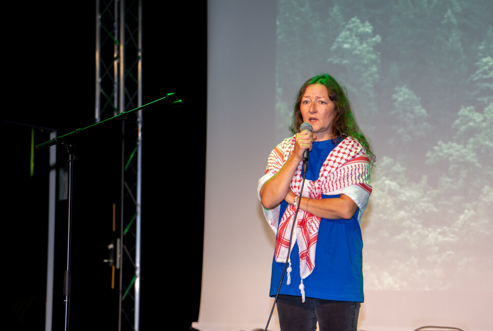 Ann-Christin Mork fra Palestinakomiteen.