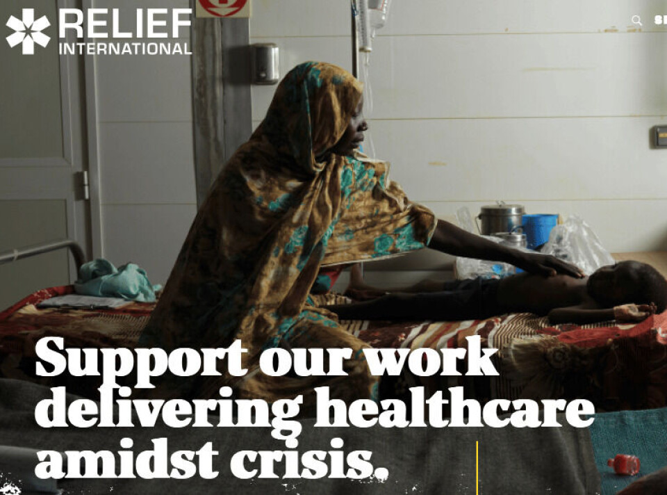 Skjermbilde fra Relief International.