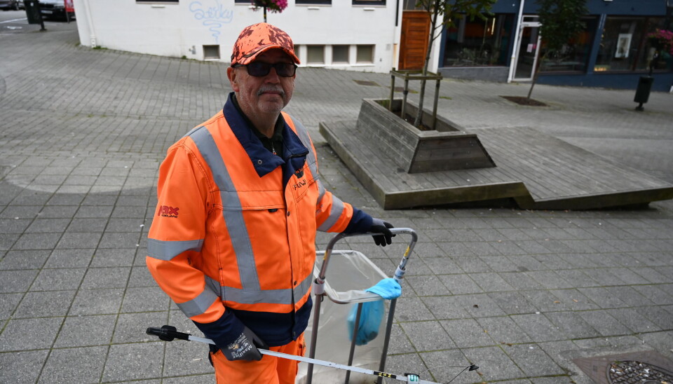 Ingvar Sæther i Gågata i Kristiansund sentrum.