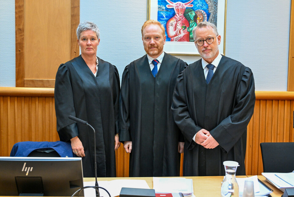Nordmøre og Romsdal tingrett. F.v.: bistandsadvokat for barna, Inger Grete Lundemo (Advokatfirmaet Lundemo DA), bistandsadvokat for moren, Kenneth Andre Leren (Advokathuset Kristiansund) og statsadvokat Jogeir Nogva fra Møre og Romsdal Statsadvokatembeter.