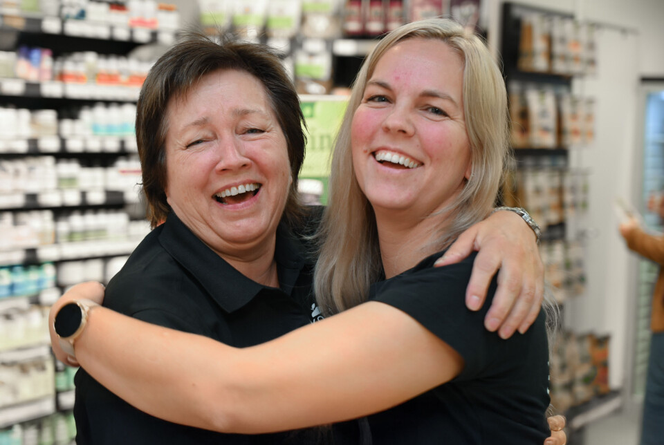 Vibeke Slettvåg Dahl og Ramona Hoset var i strålende humør da Sunkost ble åpnet på Alti Storkaia.