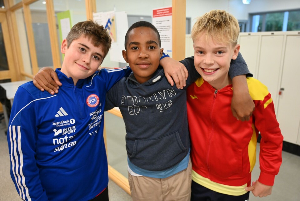 Lionel Fandin, Jonas Teklit og Carlos Mokkelbost.