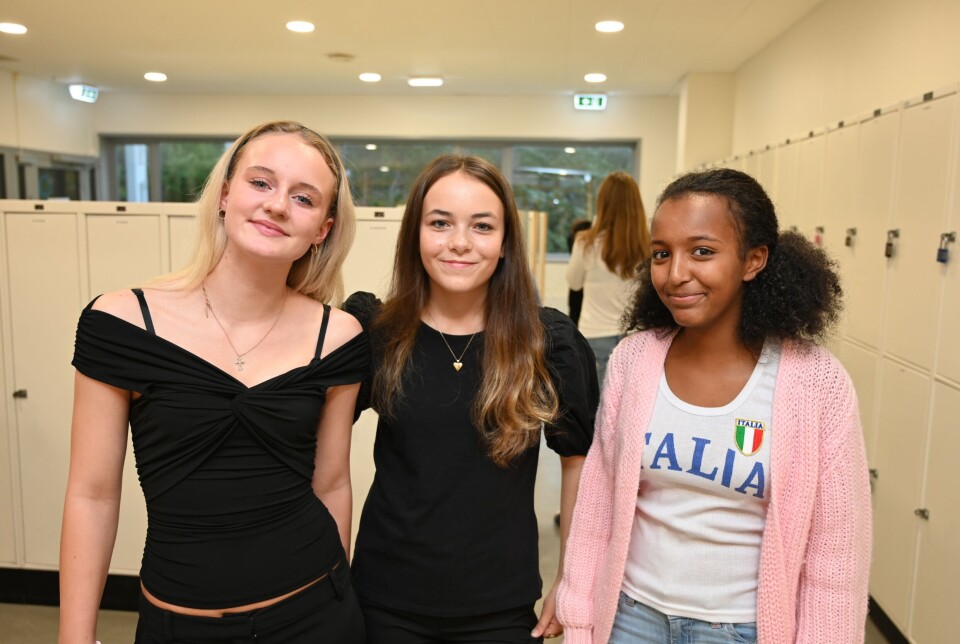 Nathalie Bøe, Celine Lunder, og Melaher Abraham Abay er elever på Atlanten ungdomsskole.