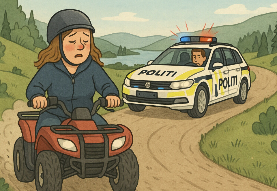 Kvinnen ble stoppet av politiet. Illustrasjonsbilde laget av KI.