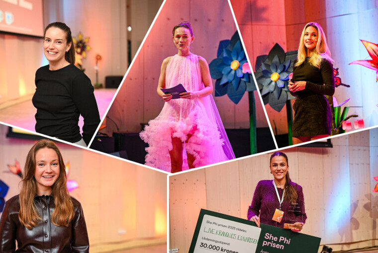 Fra øverst til venstre, Ann-Mari Rovik, Pernille Celine Engdahl, Emilie Voe Nereng, Sigrid Alnæs og Live Kragnes Edvardsen.