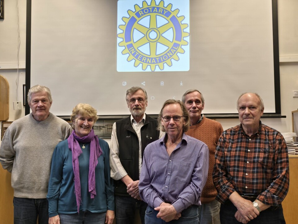 Ukraina-komiteen fra Frei og Kristiansund rotaryklubb. Fra venstre: Arne Tømmerbakke, Astrid Asheim Aubert, Torbjørn Jacobsen, Johan J.P. Glas, Trond Erik Hvam og Atle Flem.