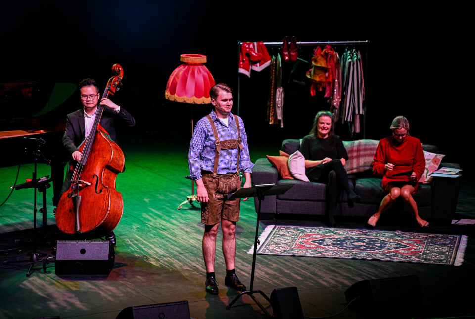 Nils Arne Halle Erstad (tenor) måtte krype til korset å ta på seg lederhosen for å synge Edelweis.