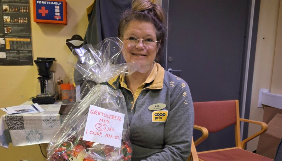 Anita Sæterøy har jobbet 25 år på Coop Prix på Storbakken.